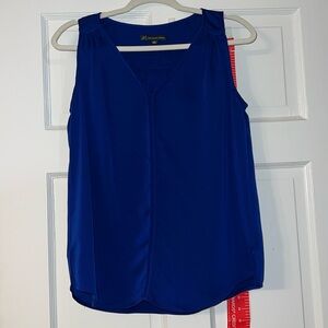 Adrianna Papell Beautiful Bold Cobalt Blue Dressy Blouse, EUC